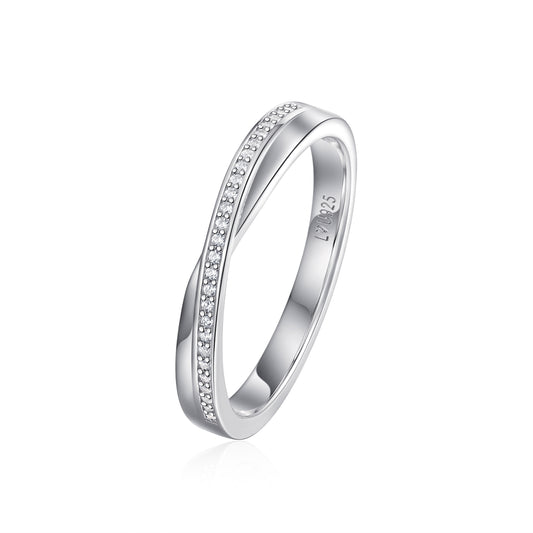 Anillo Matrimonio Entrelazado M en plata 925 - Louty Joyería