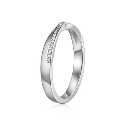Anillo Matrimonio Entrelazado M en plata 925 - Louty Joyería