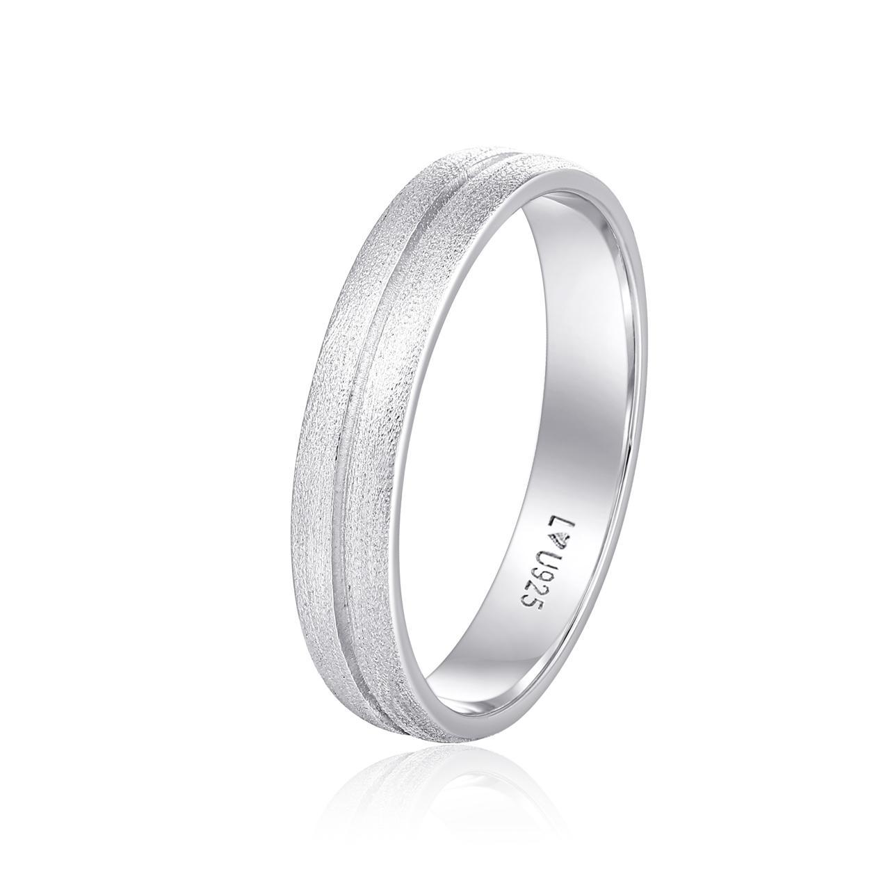 Anillo Matrimonio Satinado en plata 925 - Louty Joyería