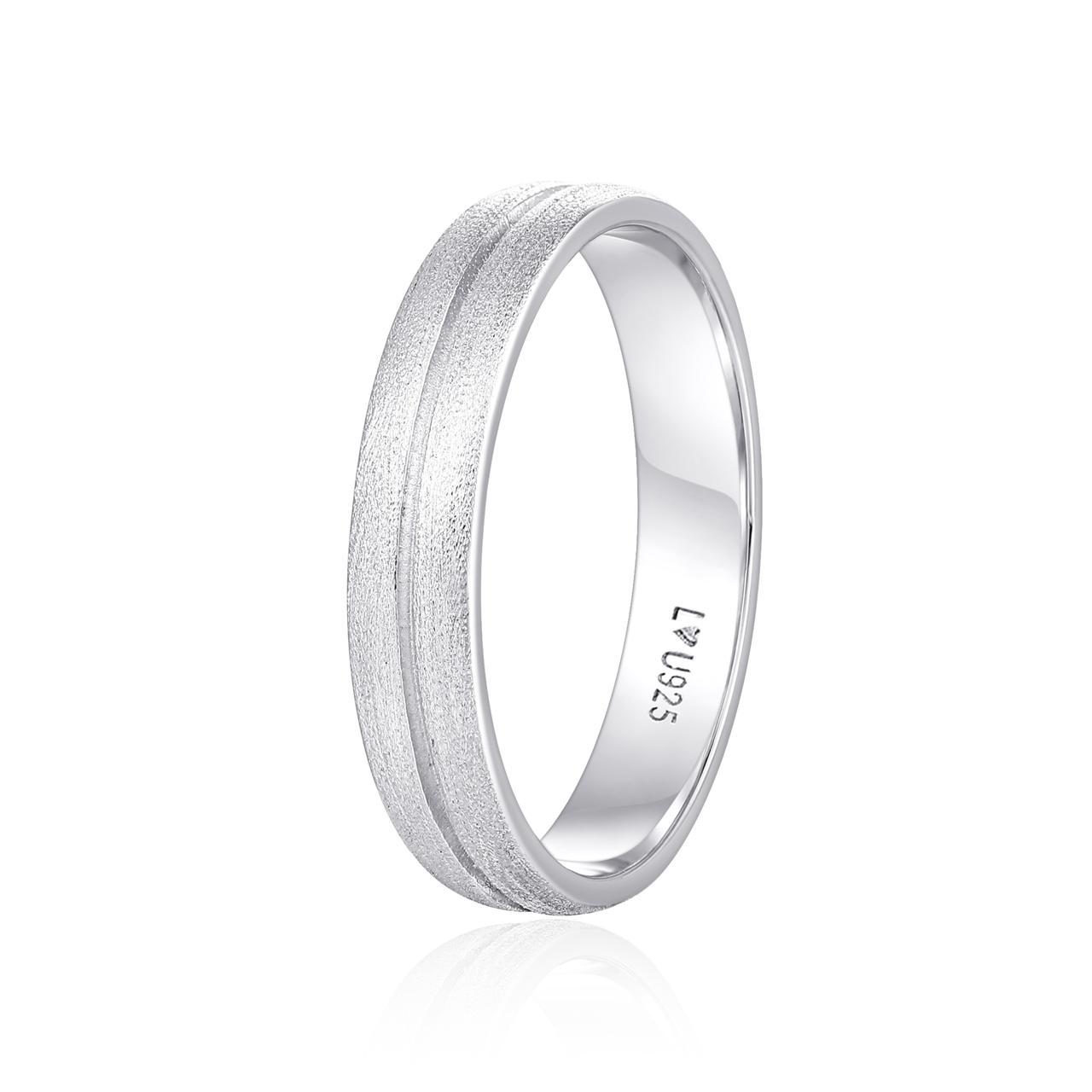Anillo Matrimonio Satinado en plata 925 - Louty Joyería