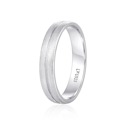 Anillo Matrimonio Satinado en plata 925 - Louty Joyería