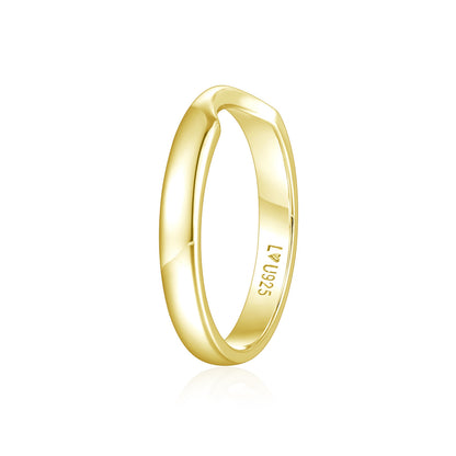 Anillo Matrimonio Set Marquise Oro Amarillo en plata 925 - Louty Joyería