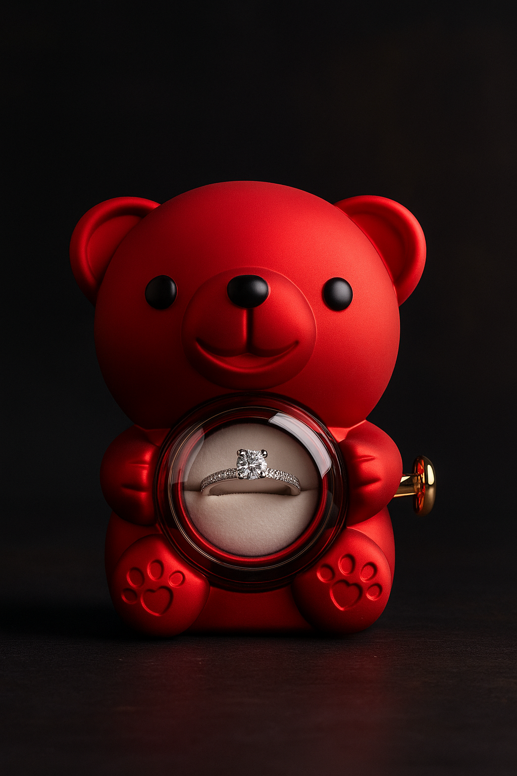 Anillo de plata 925 con Oso y Rosa Eterna - Louty Joyería