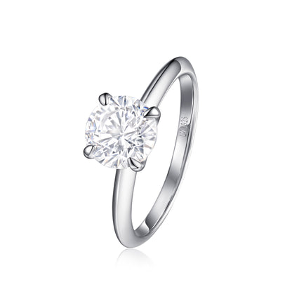 Anillo Solitario en plata 925 - Louty Joyería