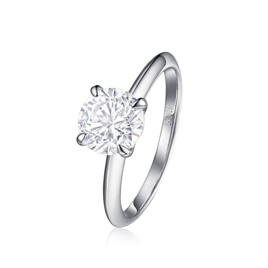 Anillo Solitario en plata 925 - Louty Joyería