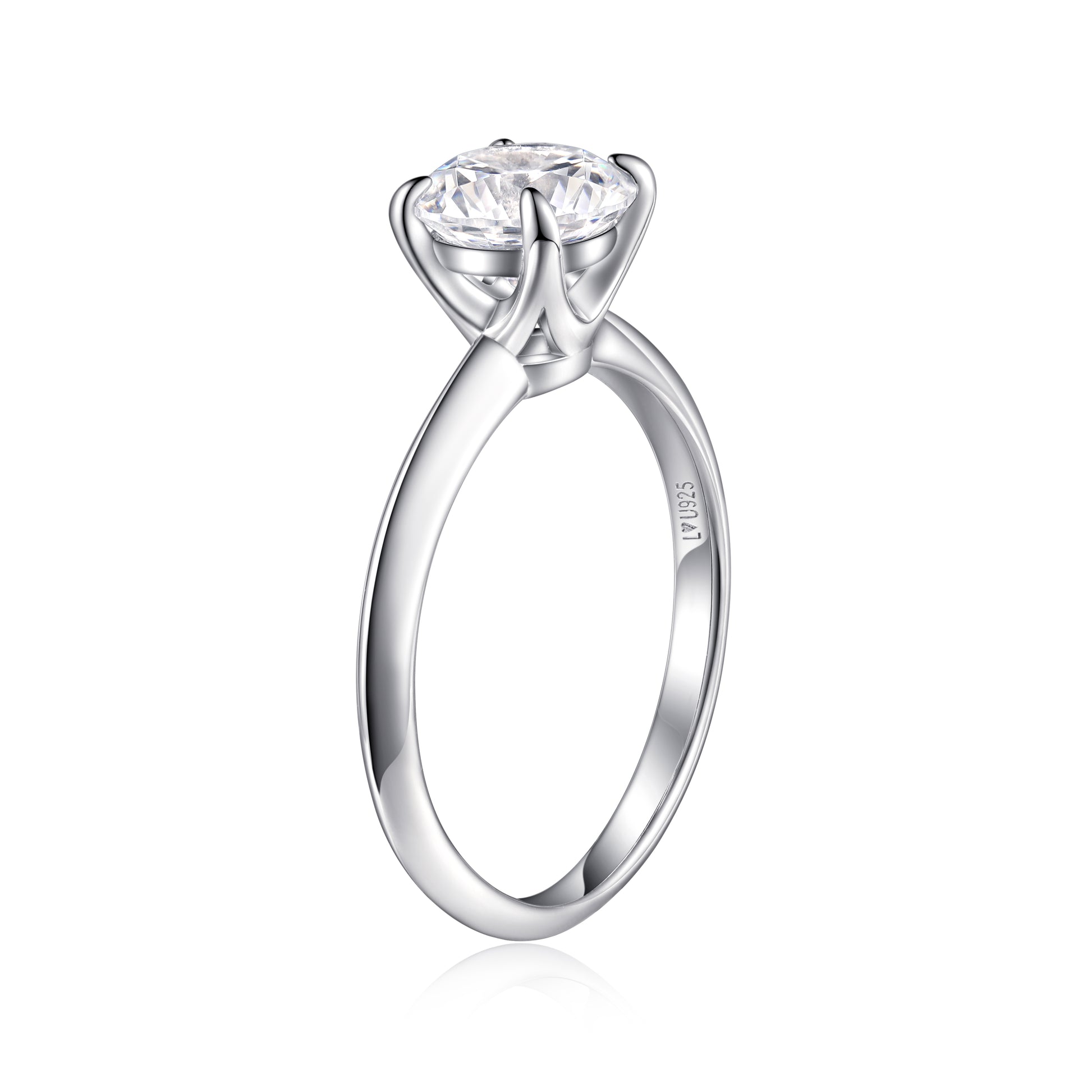 Anillo Solitario en plata 925 - Louty Joyería