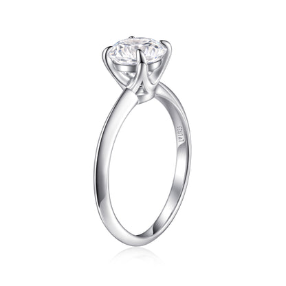 Anillo Solitario en plata 925 - Louty Joyería