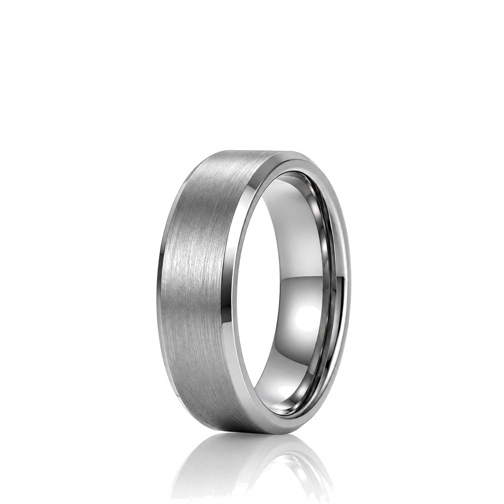 Anillo Tungsteno Plateado