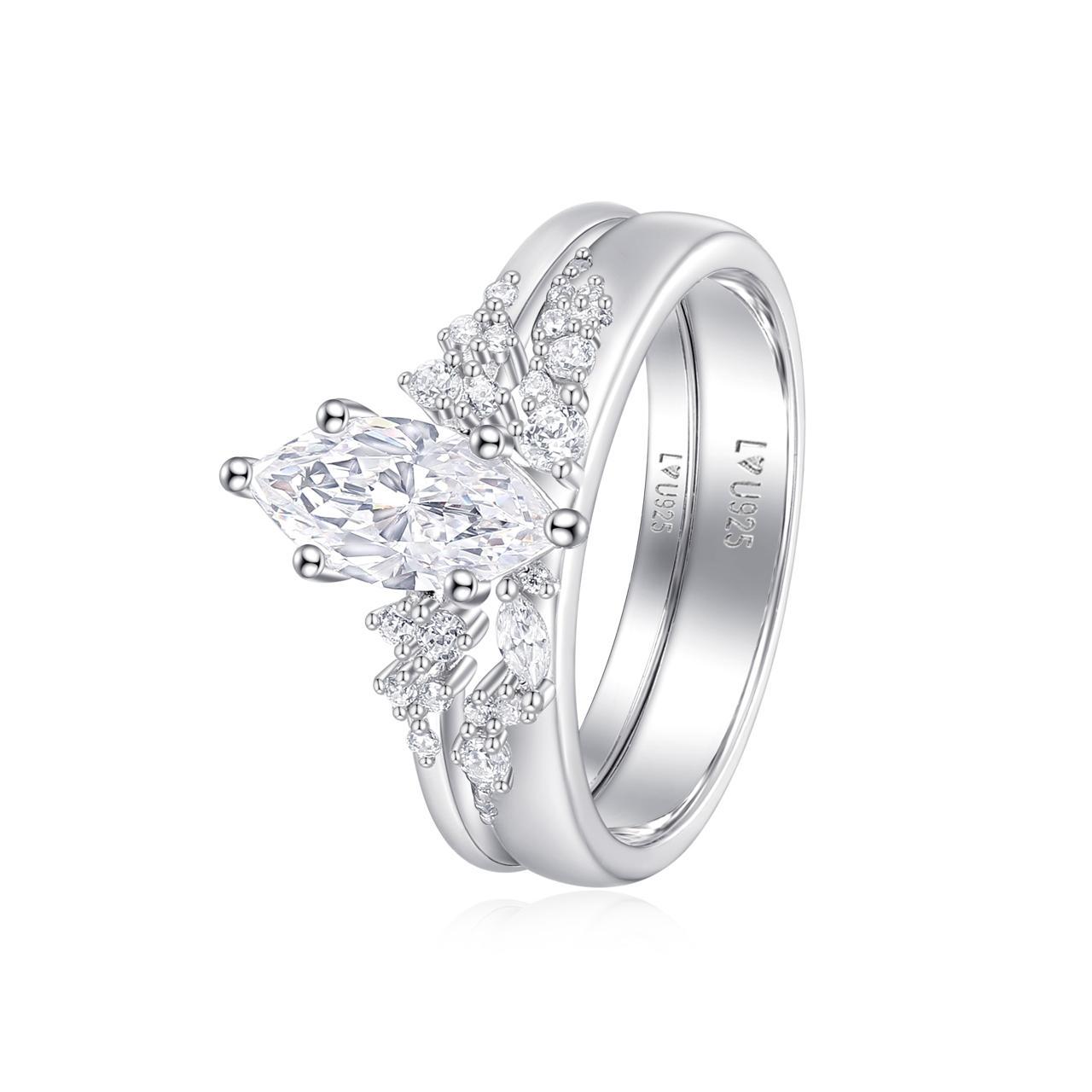 Anillos Set Marquise Plata 925 - Louty Joyería