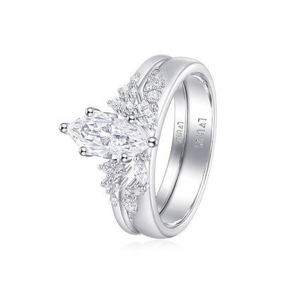 Anillos Set Marquise Plata 925 - Louty Joyería