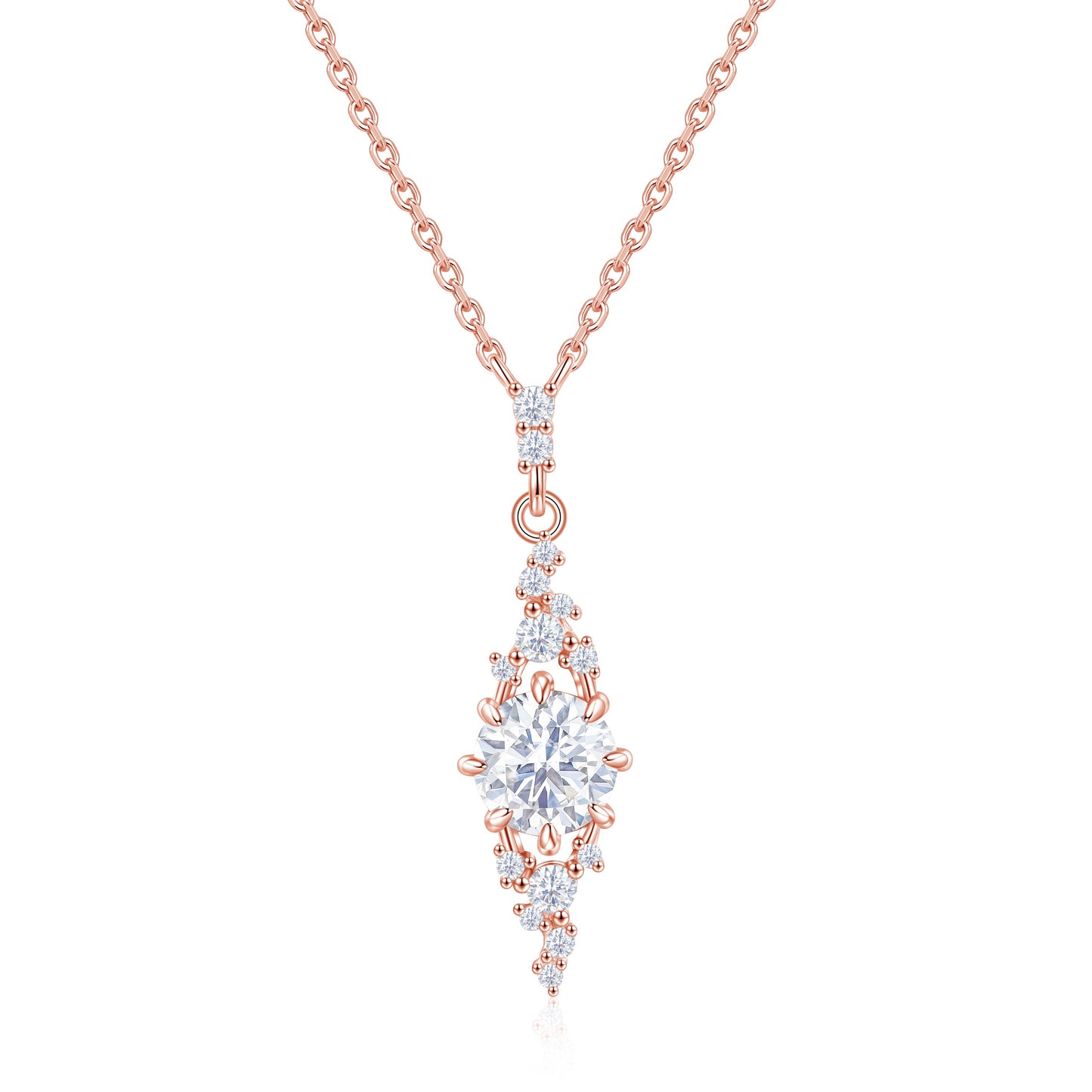 Collar Cassey Oro Rosa en plata 925 - Louty Joyería