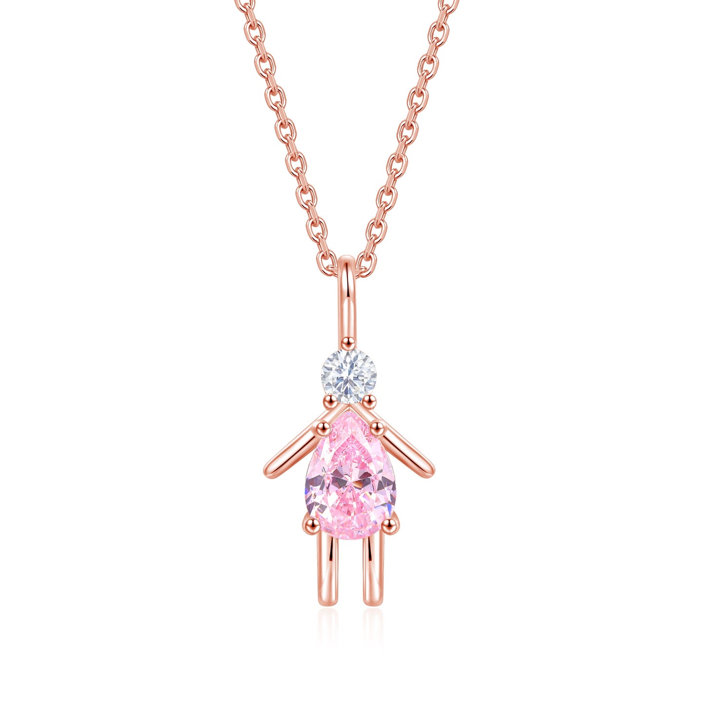 Collar Mamá Oro Rosa en plata 925 - Louty Joyería