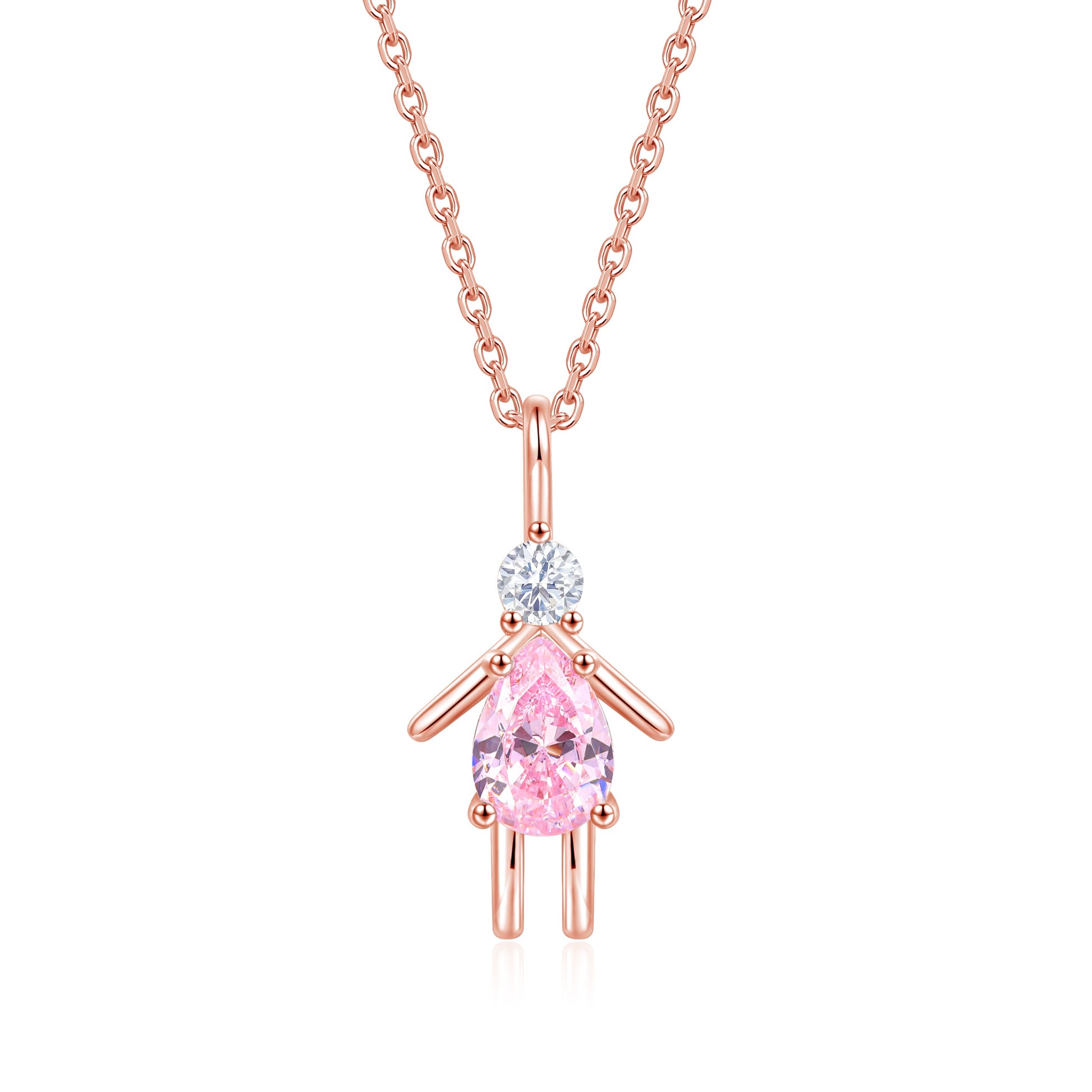 Collar Mamá Oro Rosa en plata 925 - Louty Joyería
