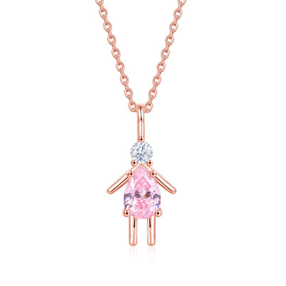 Collar Mamá Oro Rosa en plata 925 - Louty Joyería