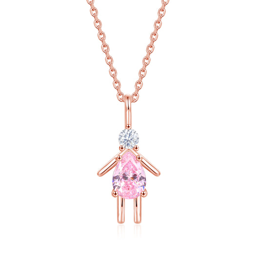 Collar Mamá Oro Rosa en plata 925 - Louty Joyería